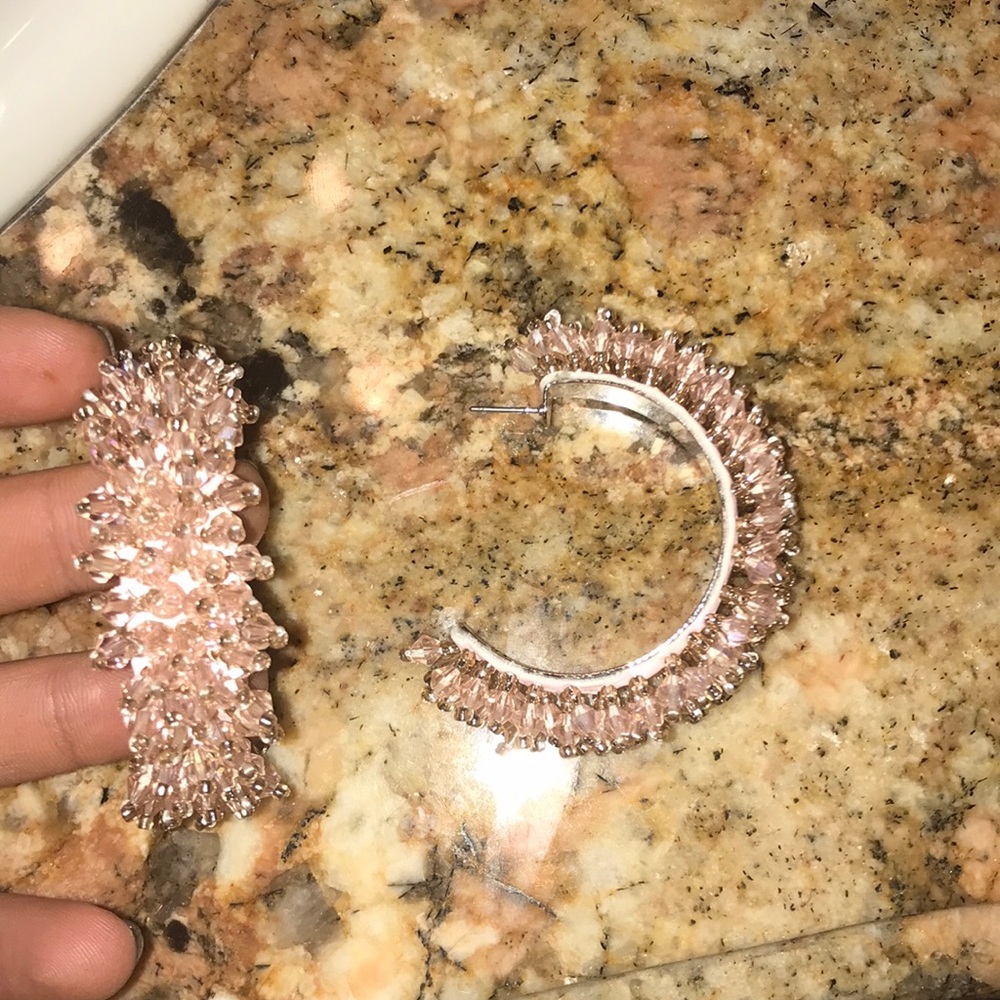 Zara Beaded Hoops! NEVER WORN